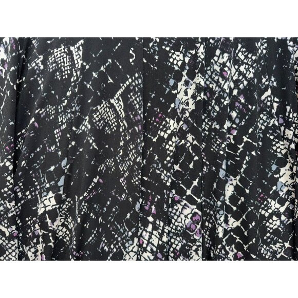 Chelsea & Theodore Abstract Flowy Print Skirt L Black & White - Picture 4 of 12